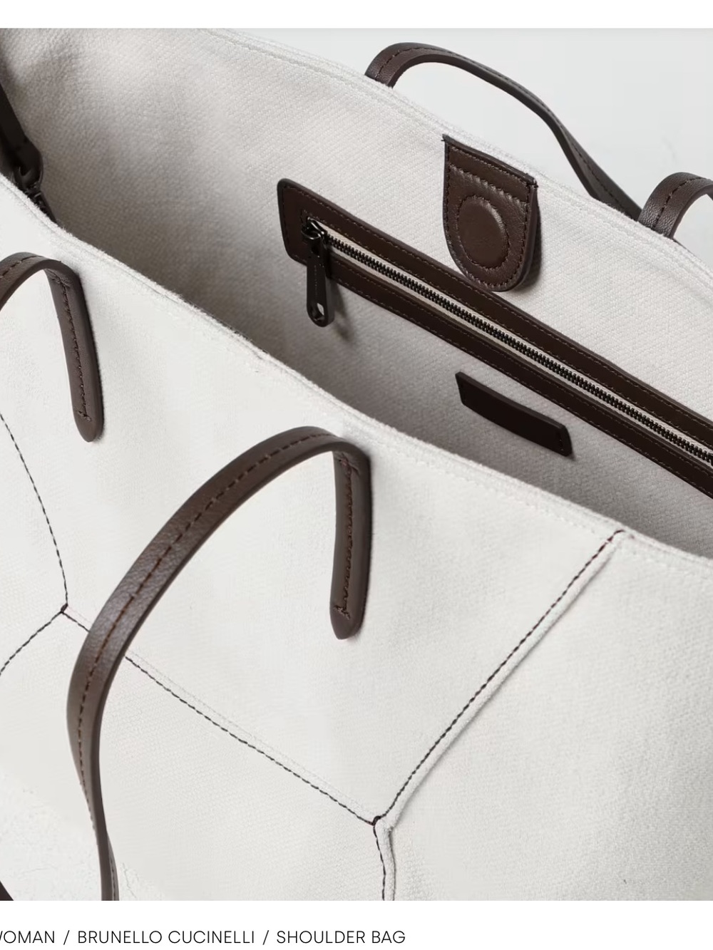Brunello Cucinelli Canvas Shopping Tote - Picture 2 of 14